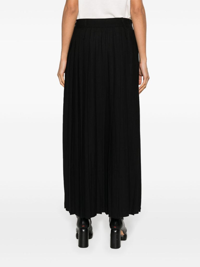 Black Bailey Pleated Maxi Skirt
