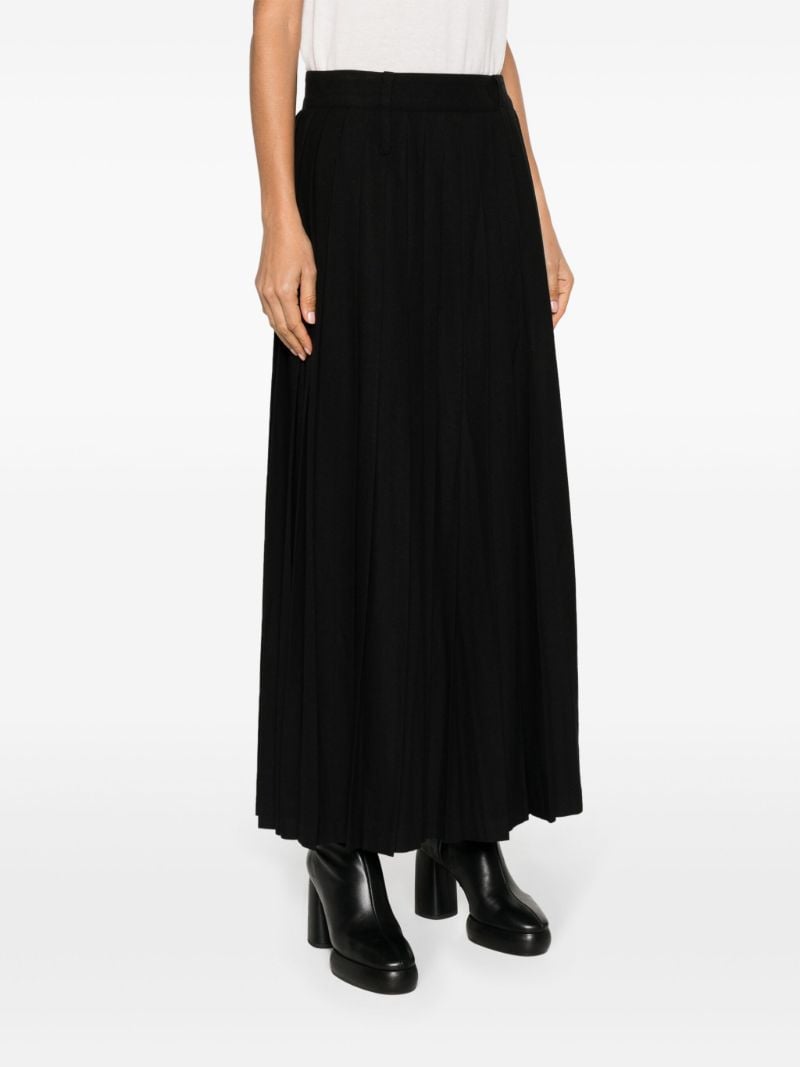 Black Bailey Pleated Maxi Skirt