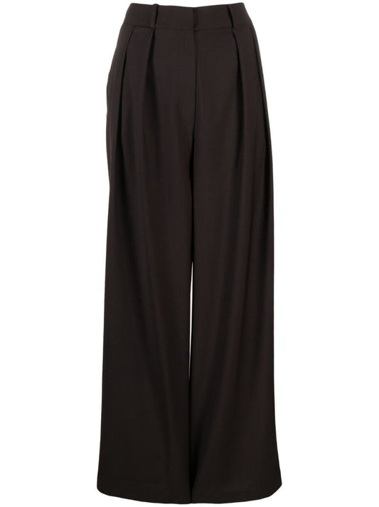 Brown Ripley Pleated Trousers