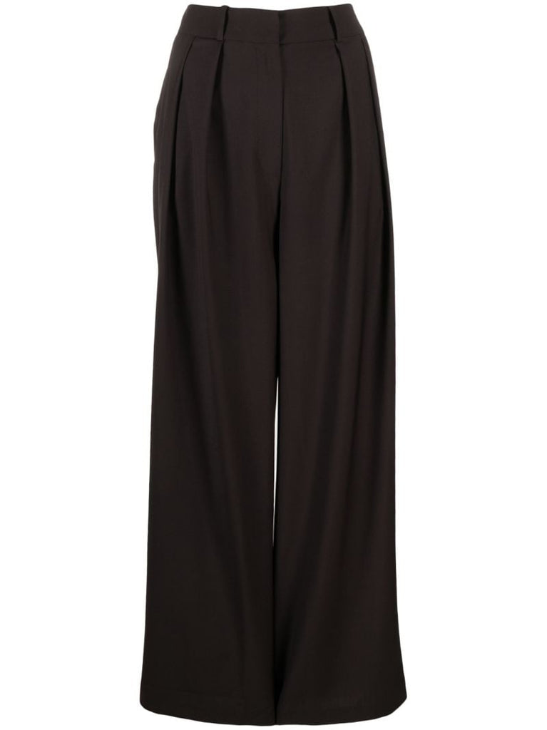Brown Ripley Pleated Trousers