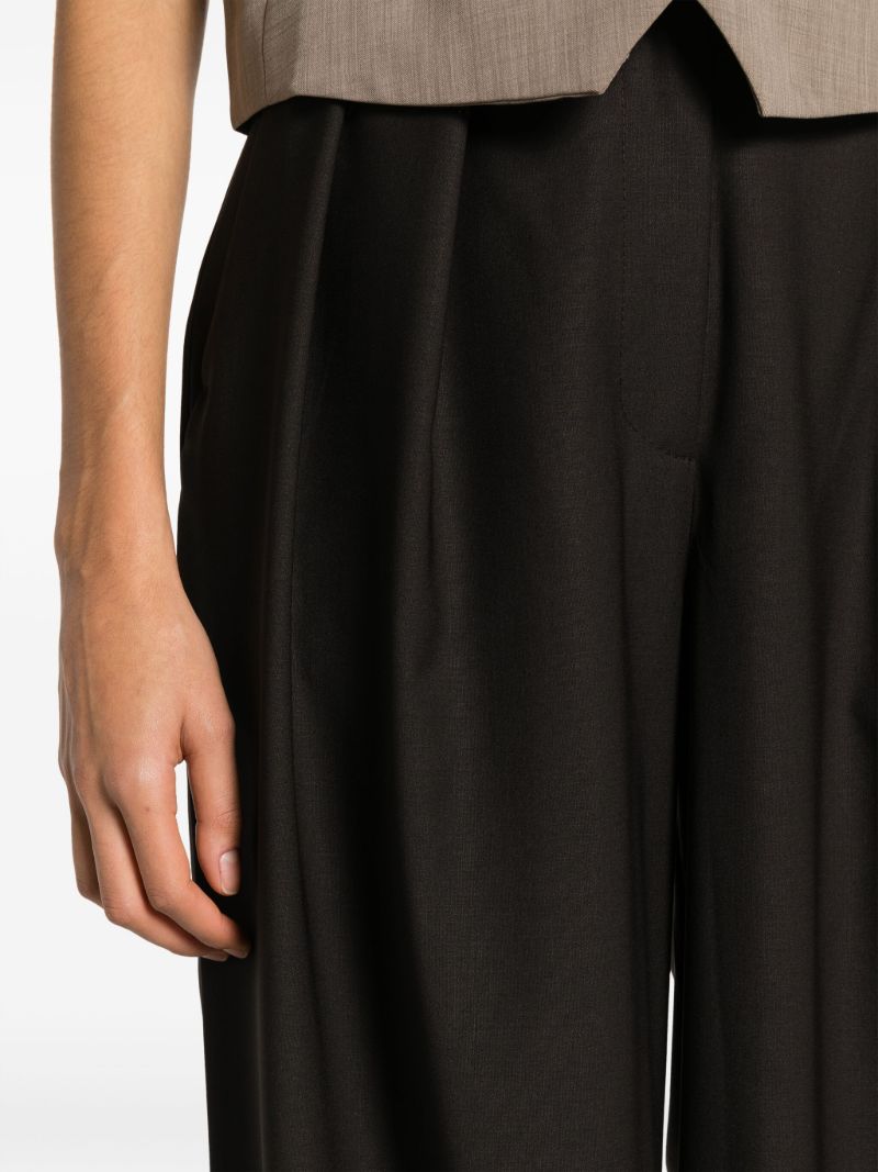 Brown Ripley Pleated Trousers