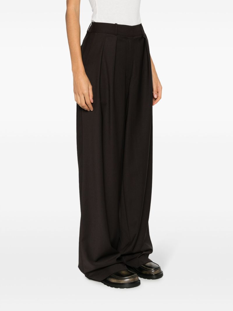 Brown Ripley Pleated Trousers