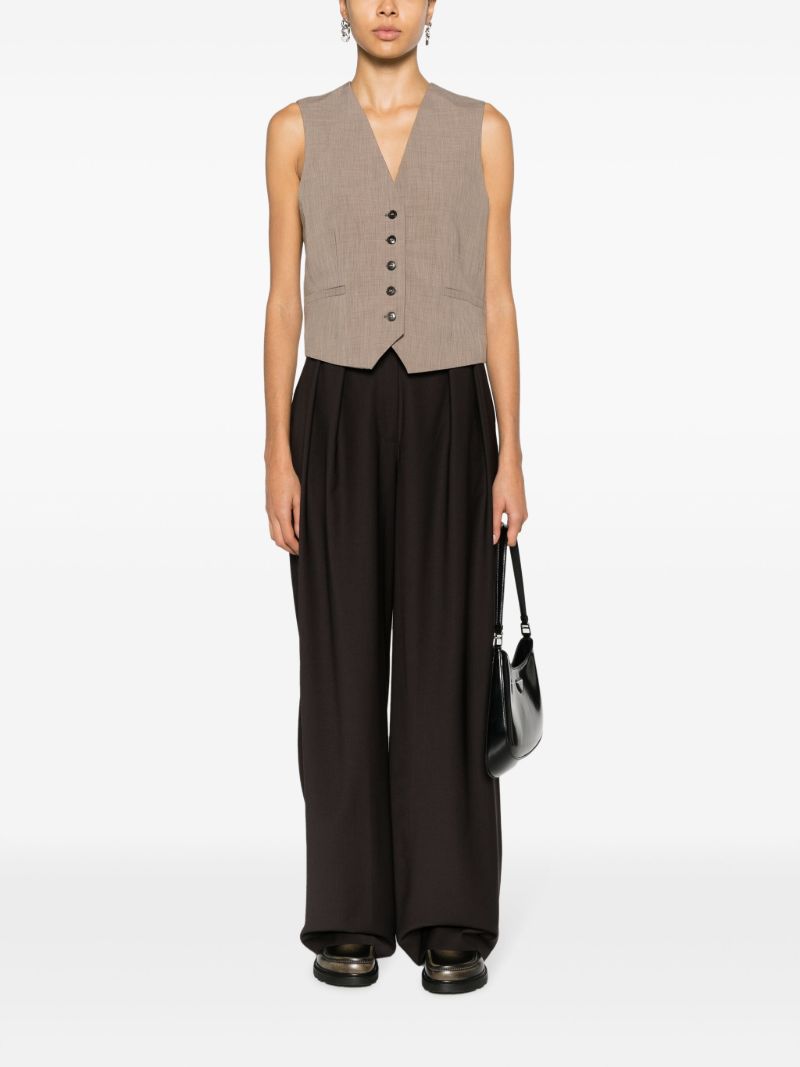 Brown Ripley Pleated Trousers