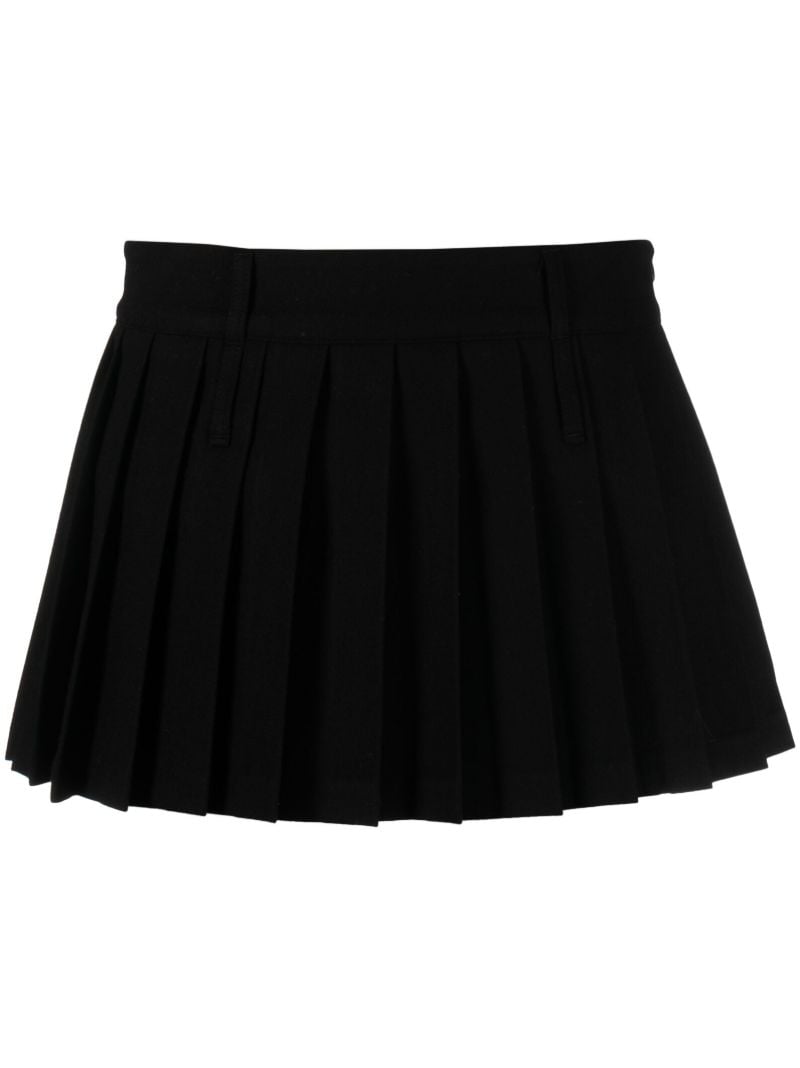 Black Blake Pleated Mini Skirt