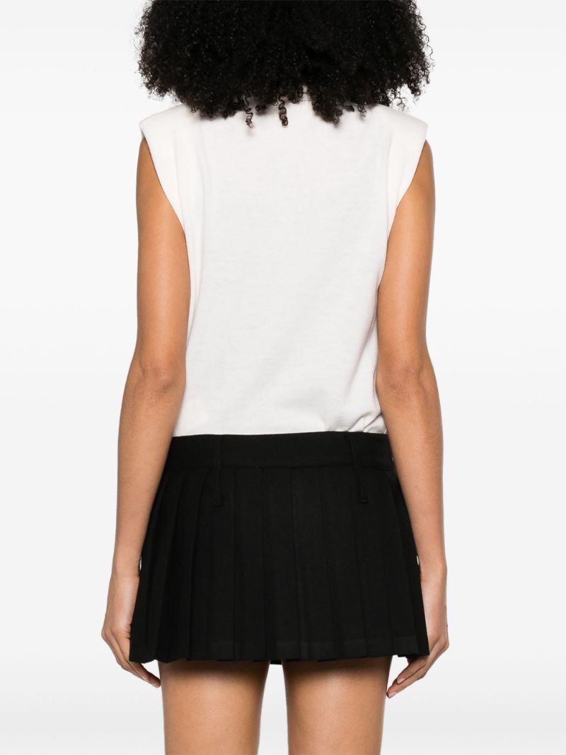 White Nadia Roll-neck Wool Top