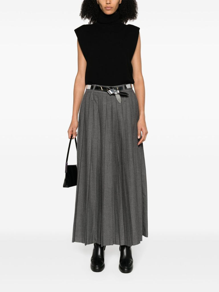 Black Nadia Roll-neck Wool Top