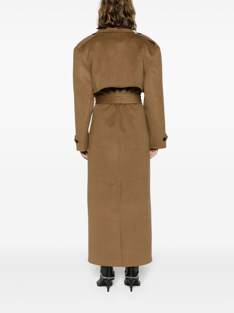 Brown Nikola Padded Trench Coat