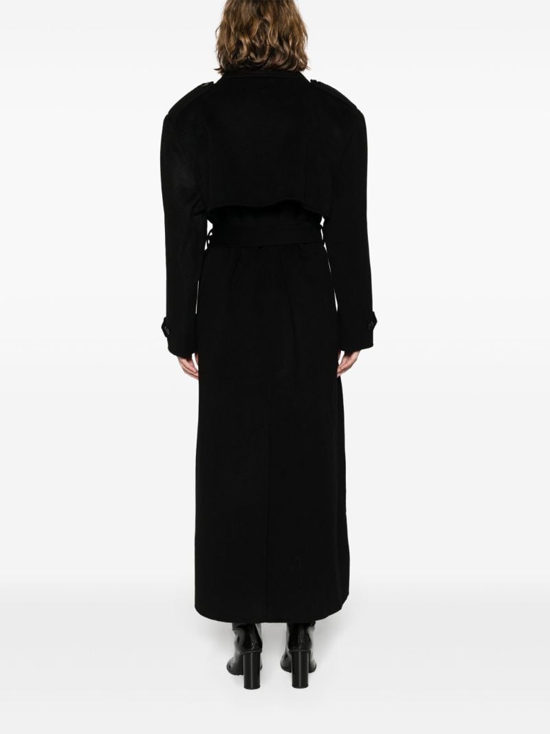 Black Nikola Padded Trench Coat