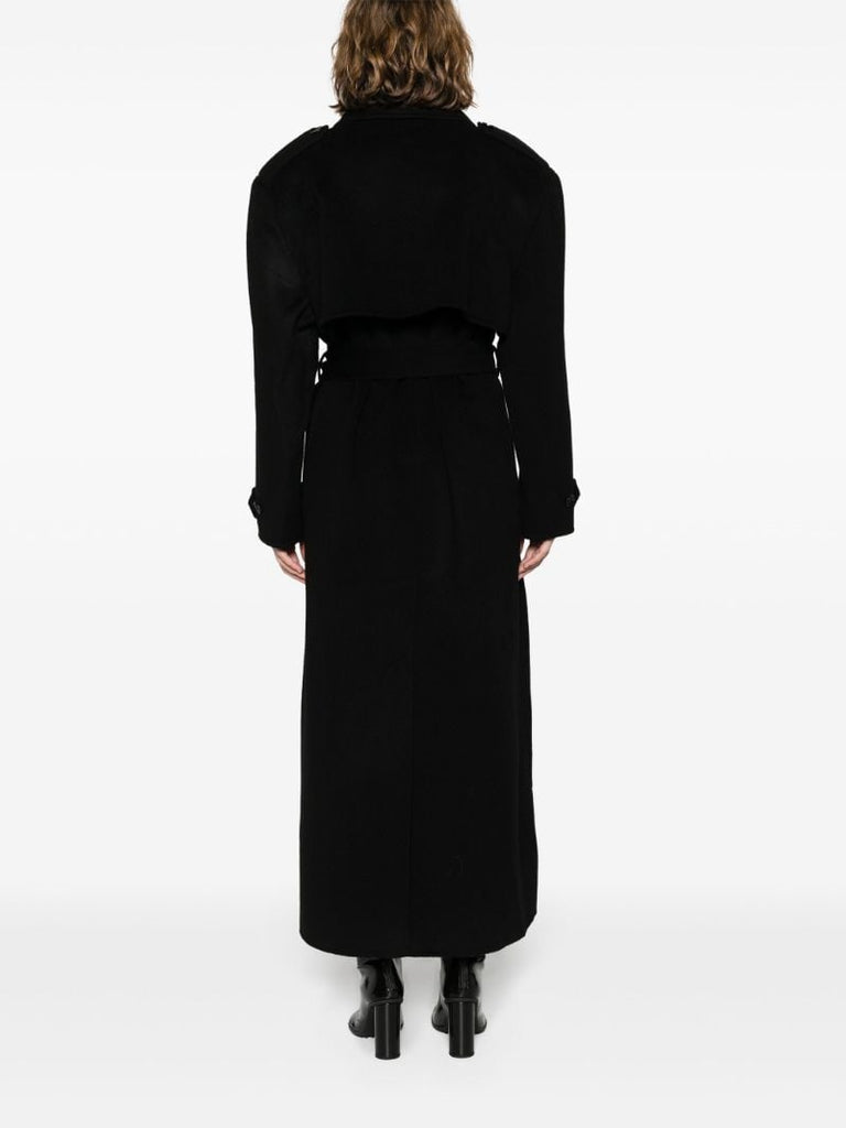 Black Nikola Padded Trench Coat