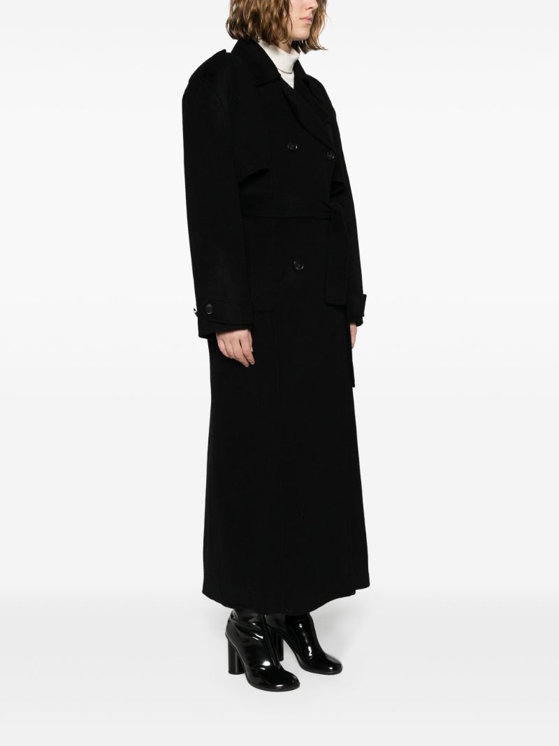 Black Nikola Padded Trench Coat