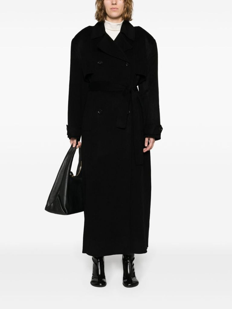Black Nikola Padded Trench Coat