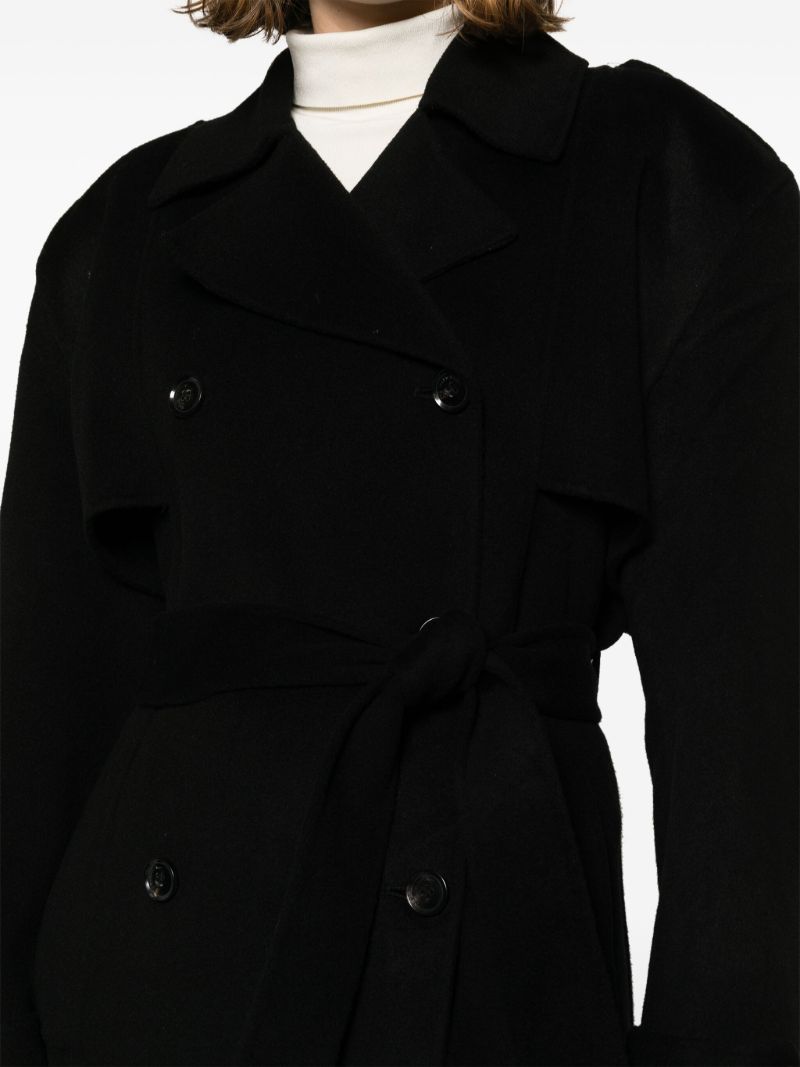 Black Nikola Padded Trench Coat