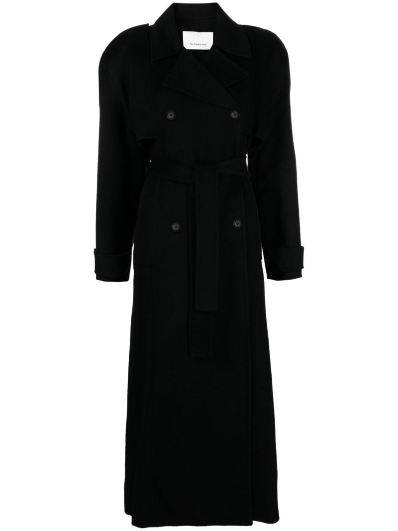 Black Nikola Padded Trench Coat