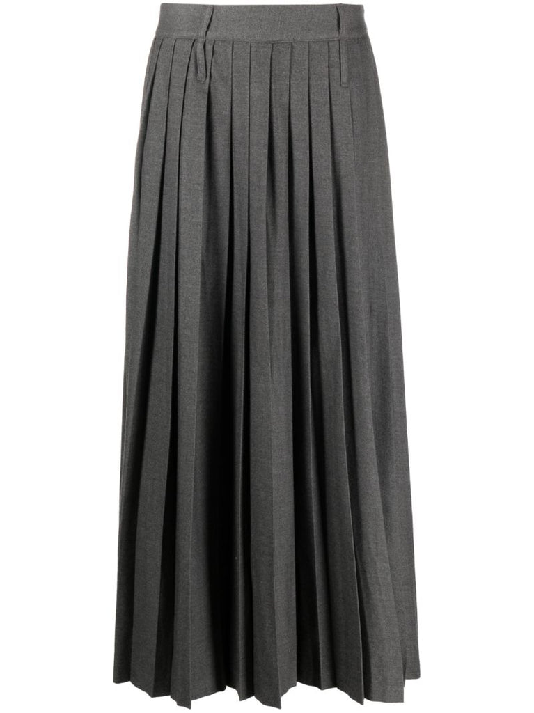 Grey Bailey Pleated Maxi Skirt