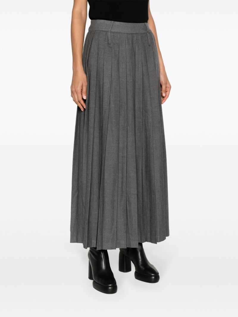 Grey Bailey Pleated Maxi Skirt