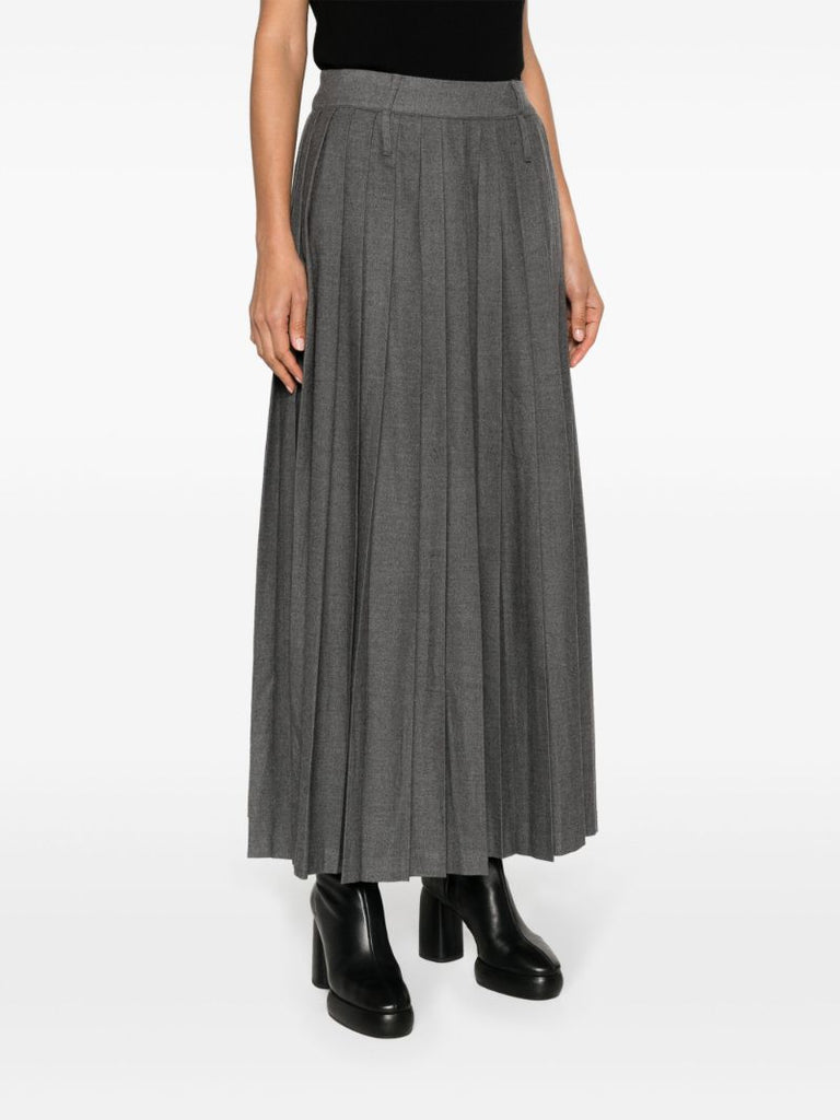 Grey Bailey Pleated Maxi Skirt