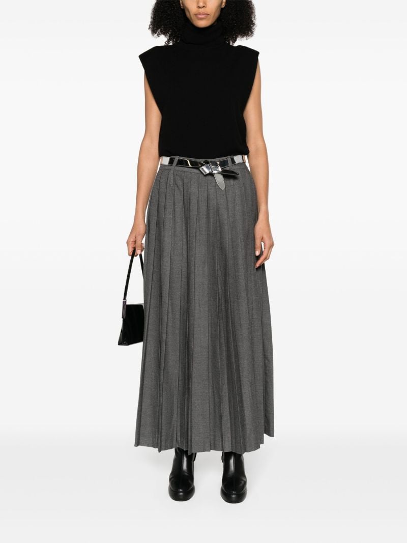 Grey Bailey Pleated Maxi Skirt