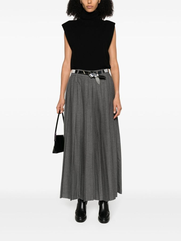 Grey Bailey Pleated Maxi Skirt