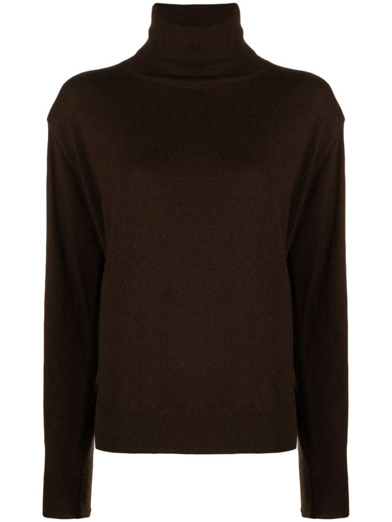 Brown Ines Turtleneck Sweater