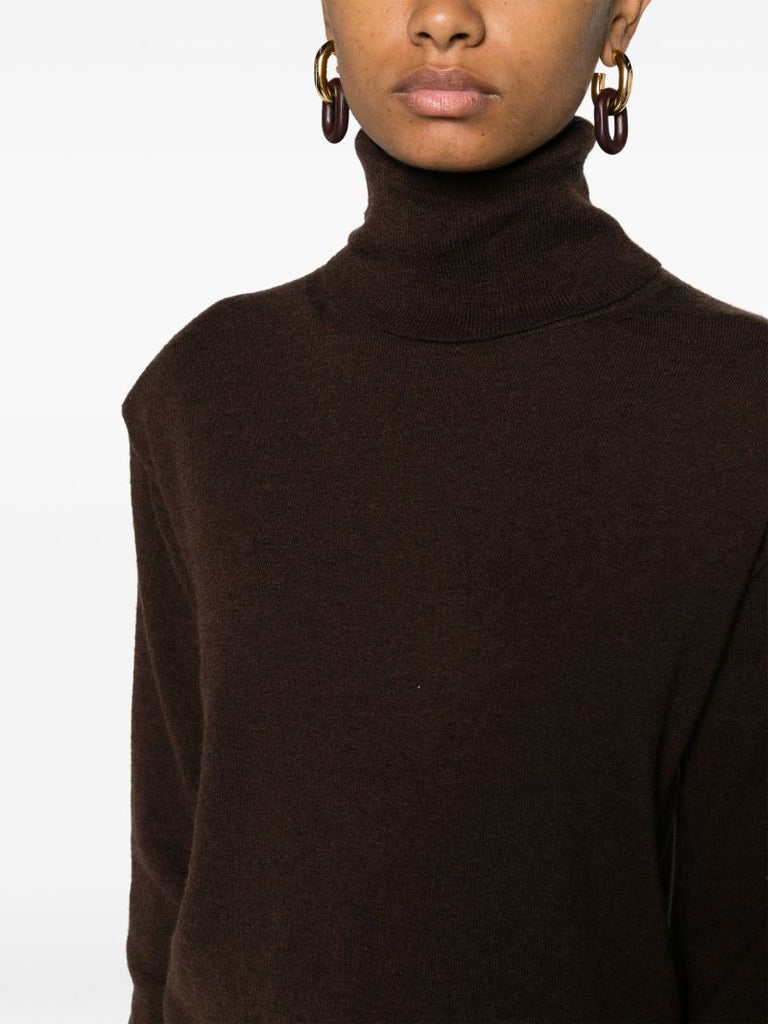 Brown Ines Turtleneck Sweater