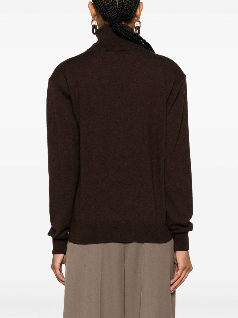 Brown Ines Turtleneck Sweater