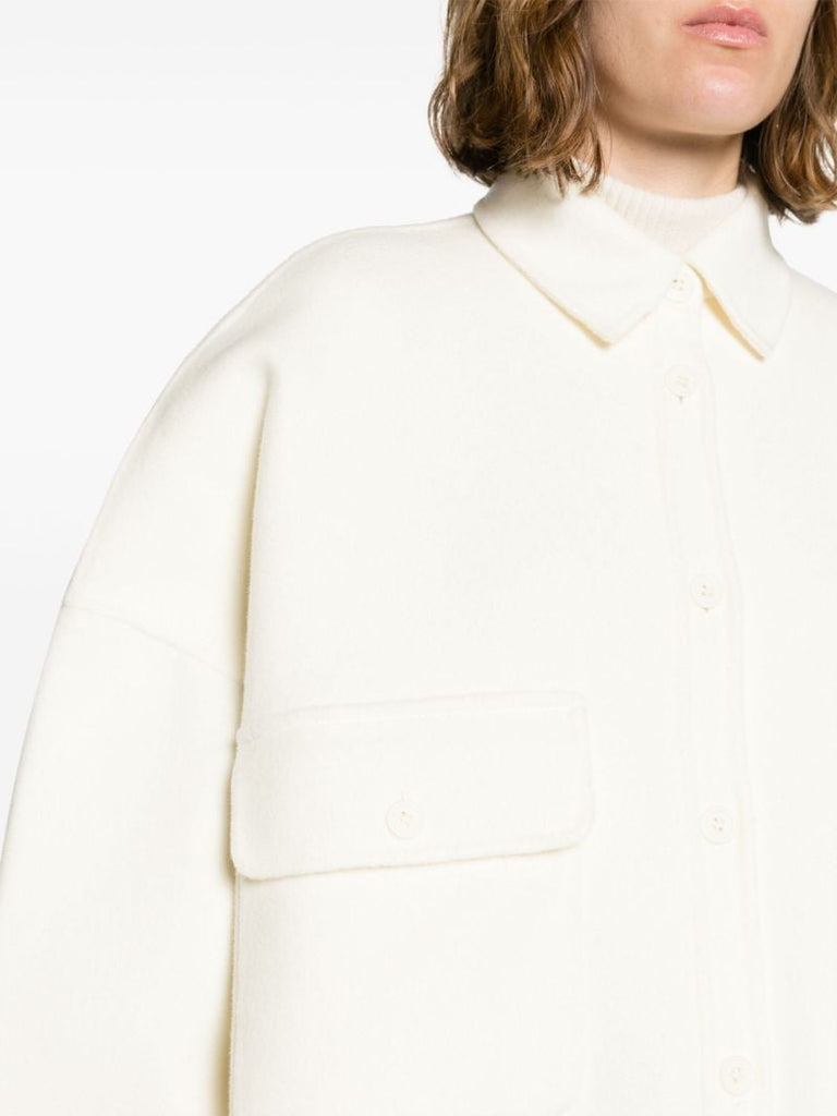 White Dallas Wool Overshirt