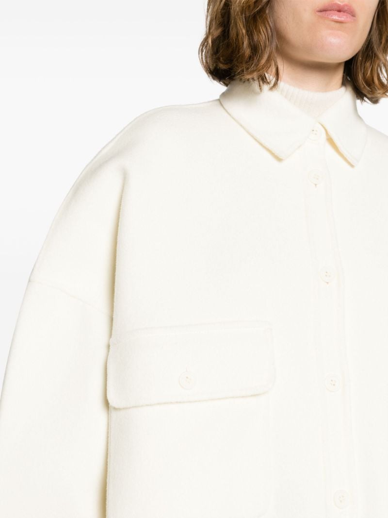 White Dallas Wool Overshirt