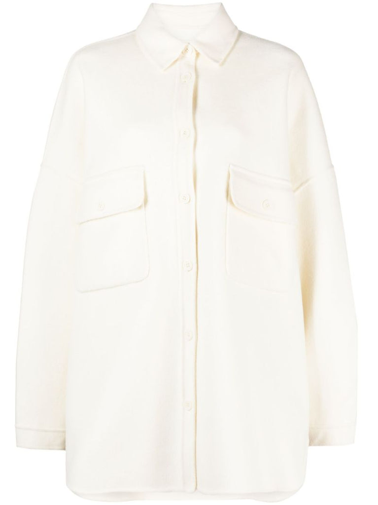 White Dallas Wool Overshirt