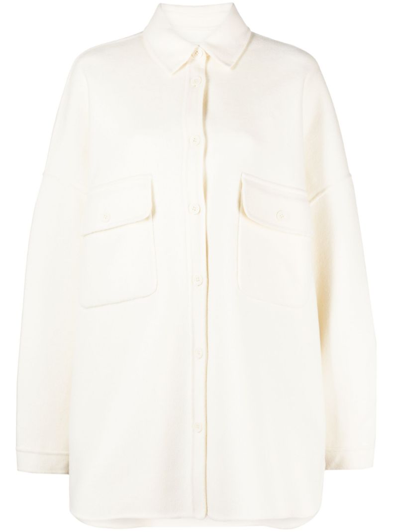 White Dallas Wool Overshirt