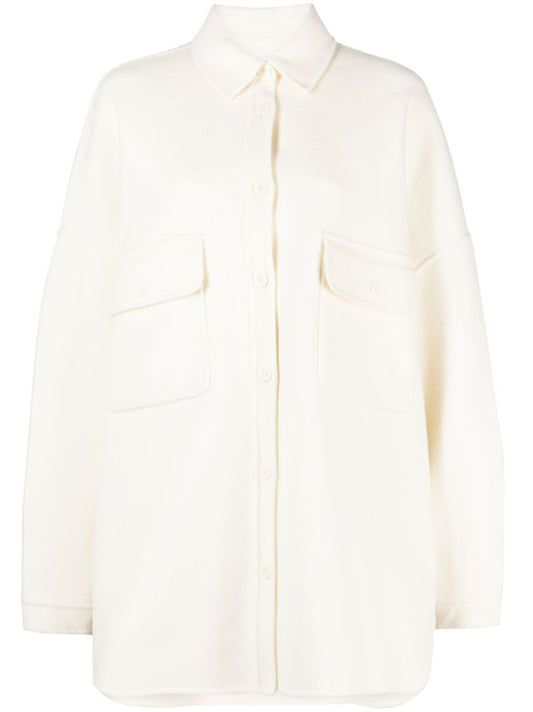 White Dallas Wool Overshirt