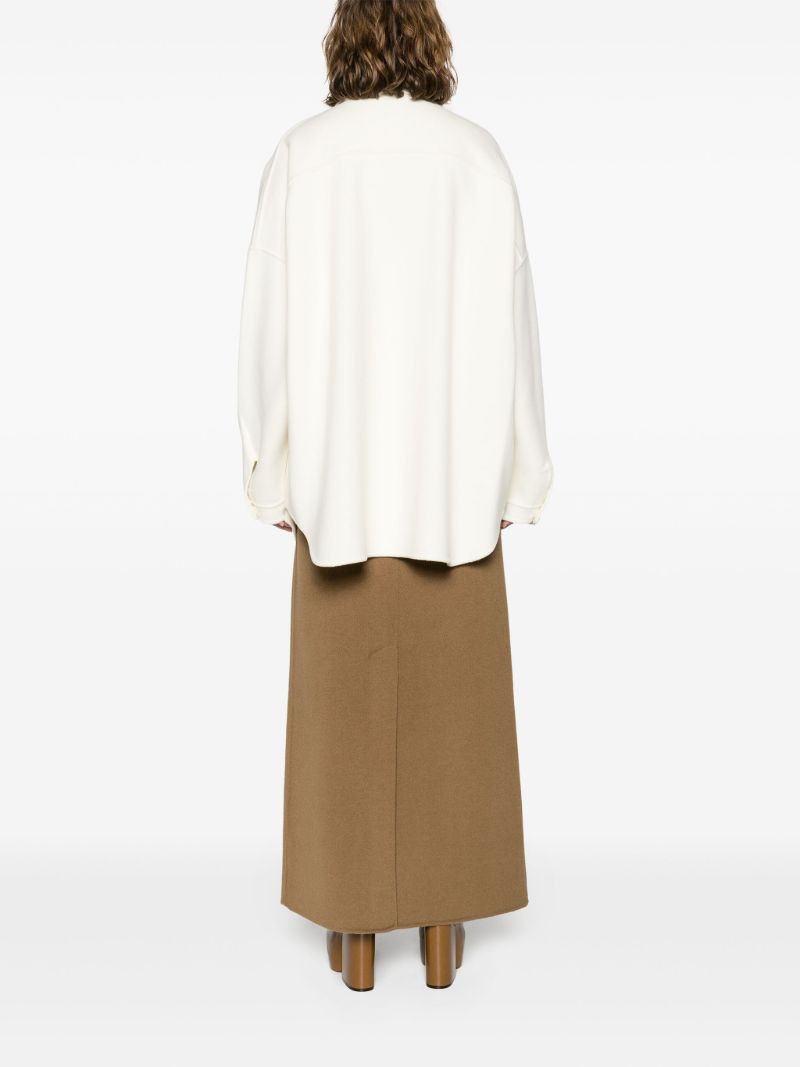 White Dallas Wool Overshirt