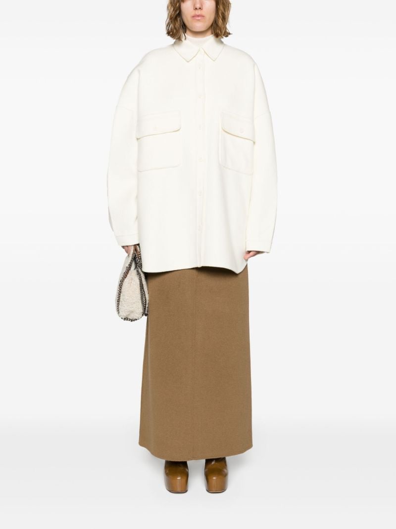 White Dallas Wool Overshirt
