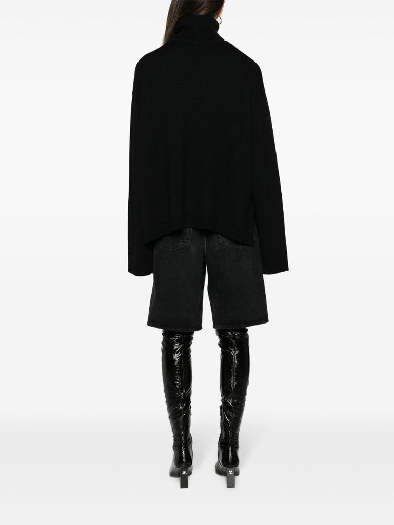 Black Rhea Trapeze Sweater