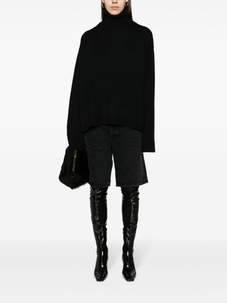 Black Rhea Trapeze Sweater
