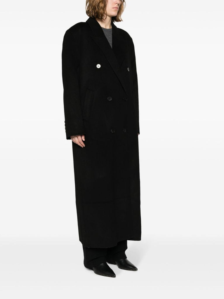 Black Gaia Double-breasted Coat