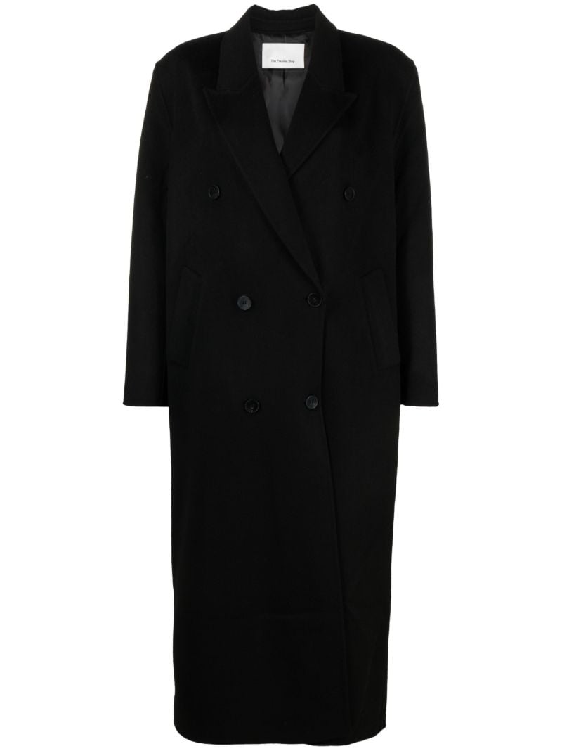 Black Gaia Double-breasted Coat