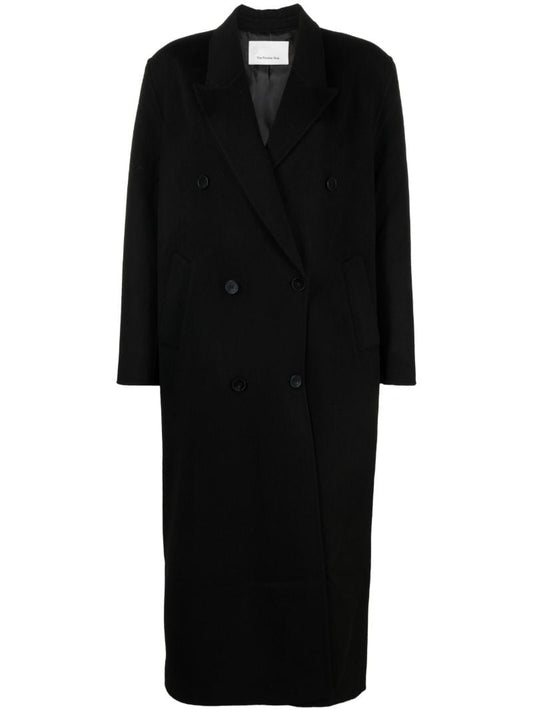 Black Gaia Double-breasted Coat