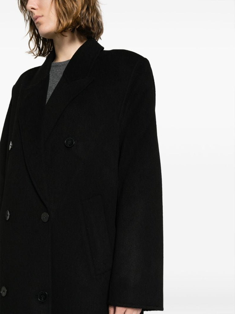 Black Gaia Double-breasted Coat