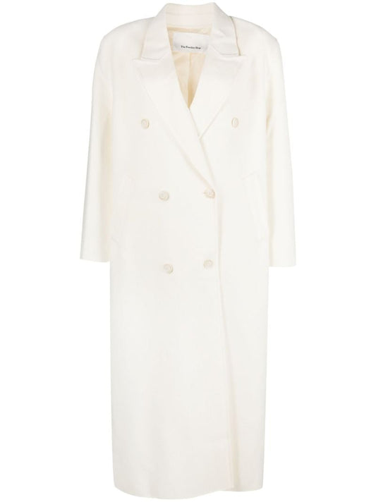Neutral Gaia Double-breasted Coat
