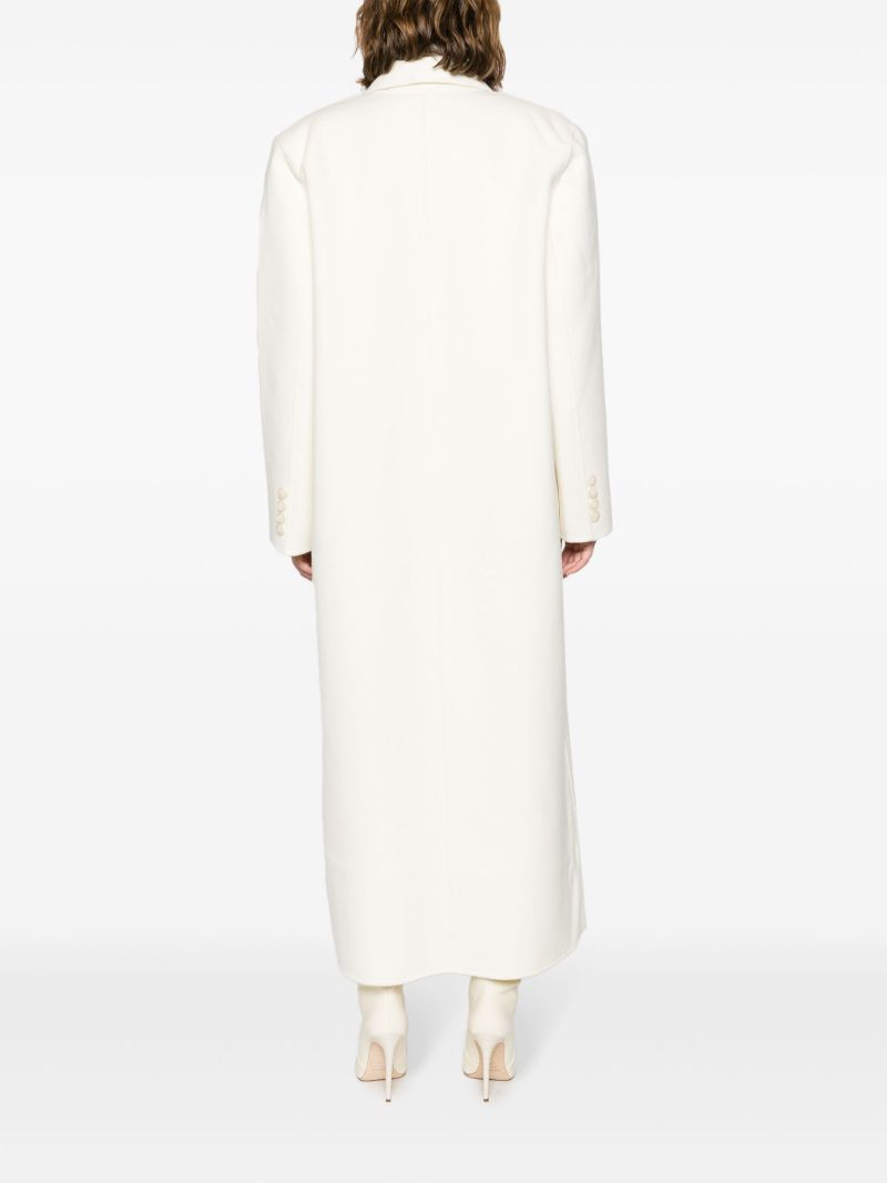 Neutral Gaia Double-breasted Coat