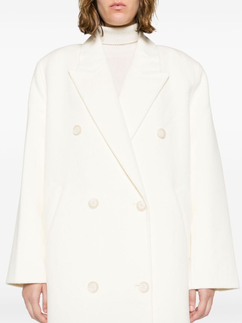 Neutral Gaia Double-breasted Coat