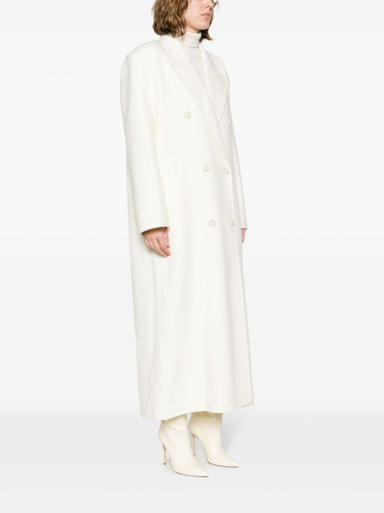 Neutral Gaia Double-breasted Coat