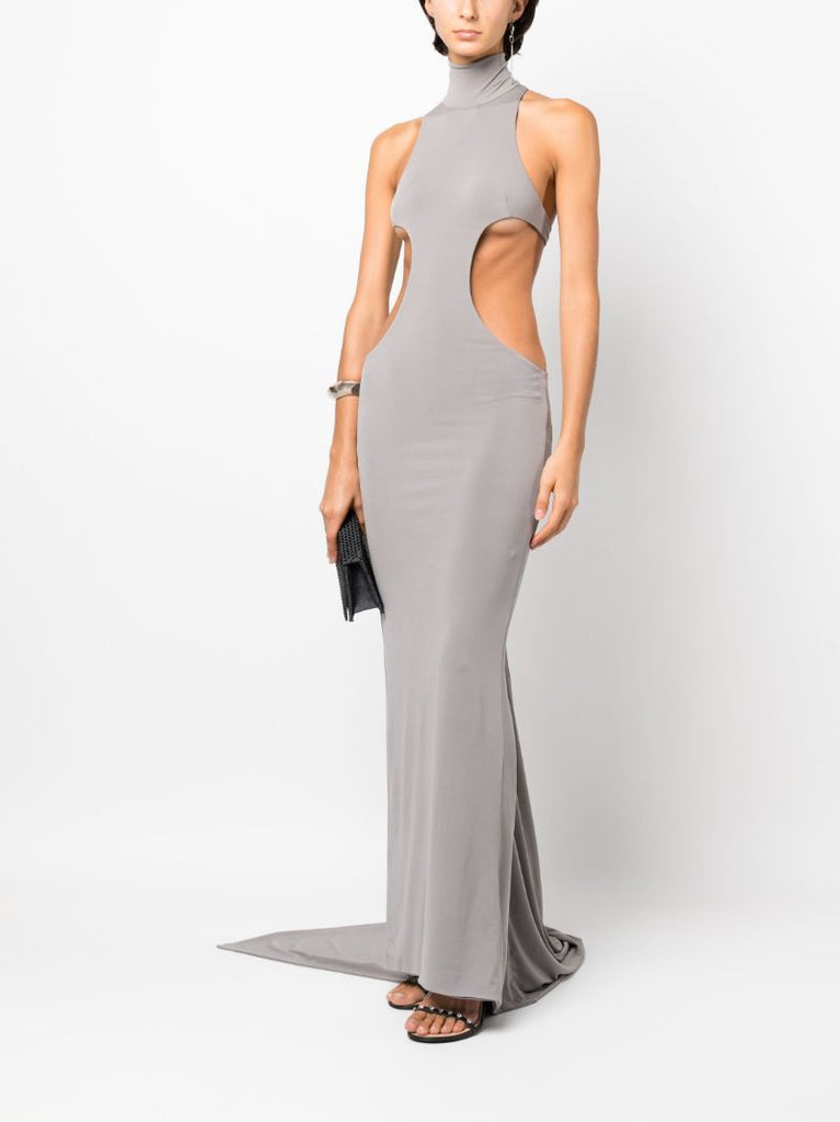 Grey Cut-out Gown