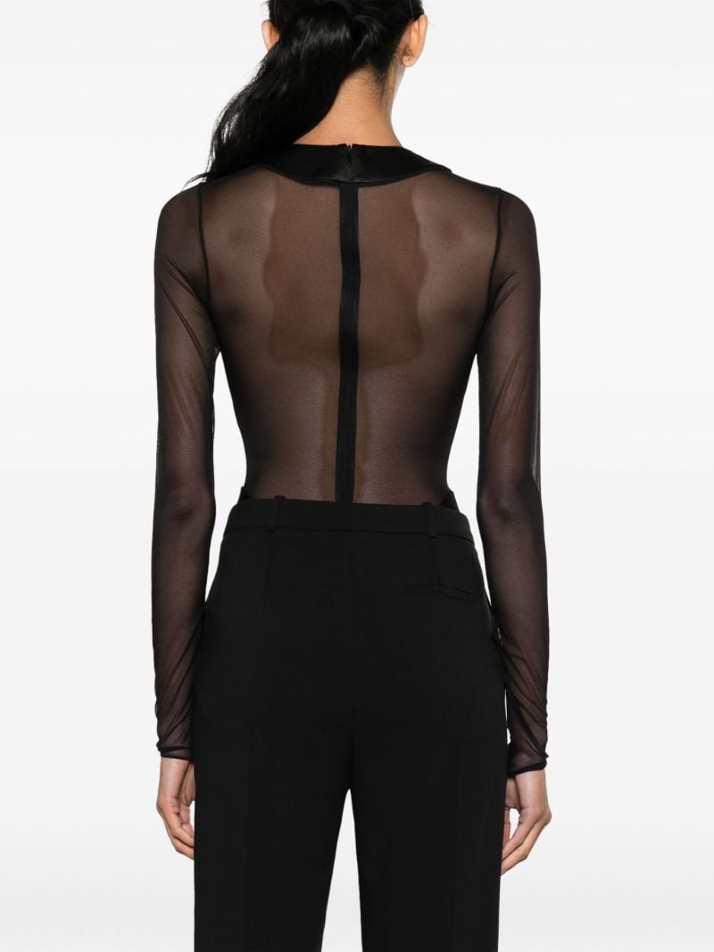 Black Semi-sheer Bodysuit