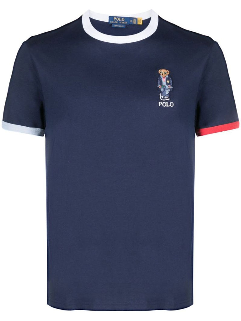 Blue Polo Bear Cotton T-shirt
