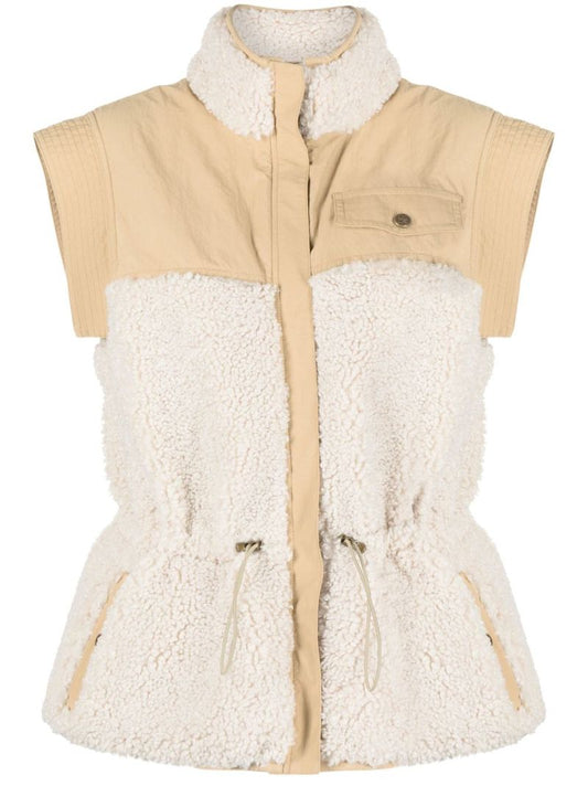 Beige Tariet Panelled Gilet