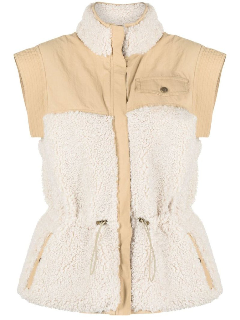 Beige Tariet Panelled Gilet