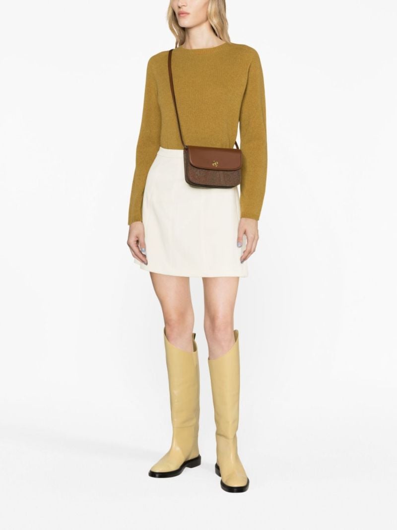 Brown Essential Jacquard Crossbody Bag
