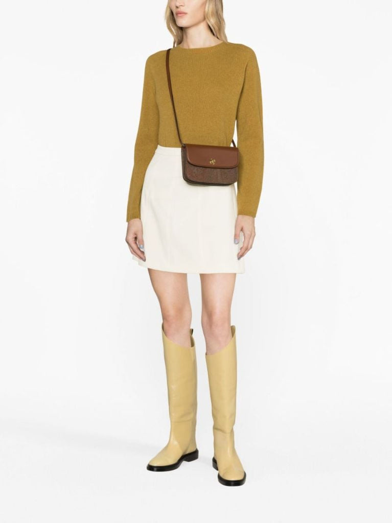 Brown Essential Jacquard Crossbody Bag