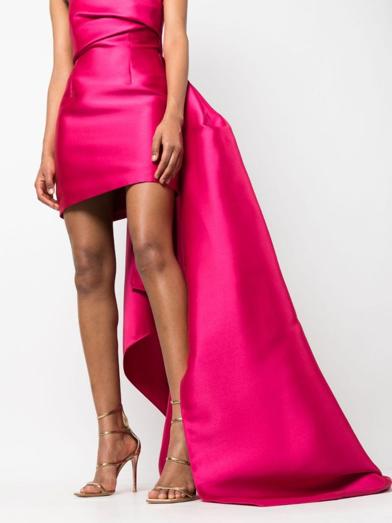 Pink Meyer Draped Mini Dress